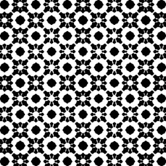 Black and White Alternating Flourish Checkered Pattern