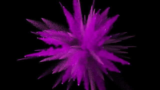 Colorful powder explosion