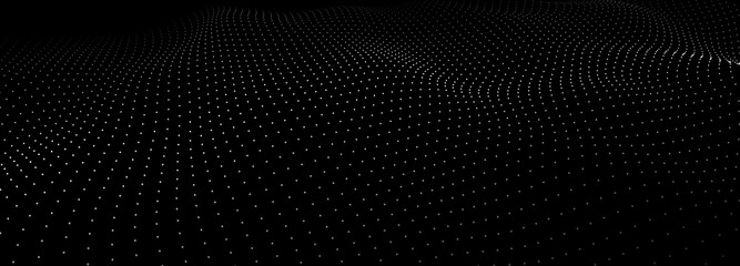 Abstract digital wave of particles. 3d futuristic background illustration. Digital background. Vector illustration