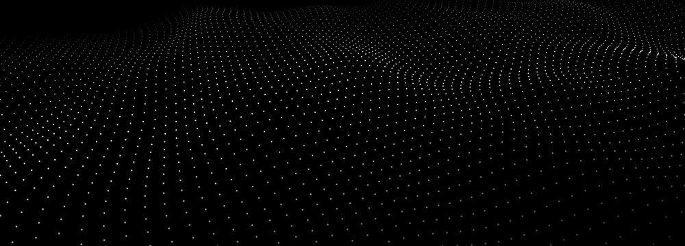 Abstract digital wave of particles. 3d futuristic background illustration. Digital background. Vector illustration