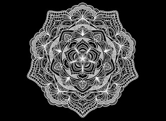 Mandala on black background