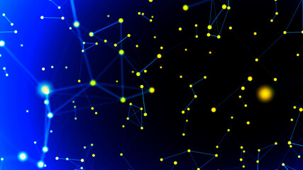 Connections system.Big data digital background. 3d rendering.