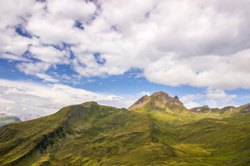 Fototapeta premium The Grindewald Valley and First viewpoint in Switzerland on a sunny day