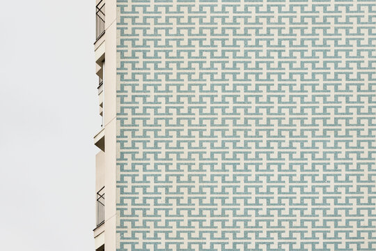 Dise&ntilde;o Dibujo lateral de edificio arquitectura patr&oacute;n pattern repetici&oacute;n balcones dise&ntilde;o