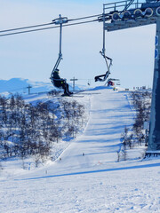 Obraz premium Ski resort Ramundberget, Sweden