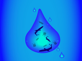 Fototapeta premium earth with drop