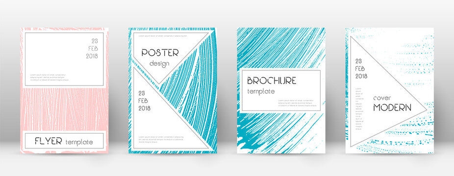 Cover page design template. Stylish brochure layout. Charming trendy abstract cover page. Pink and b