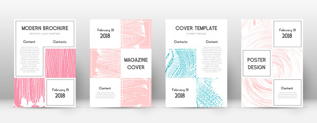 Cover page design template. Business brochure layout. Beautiful trendy abstract cover page. Pink and