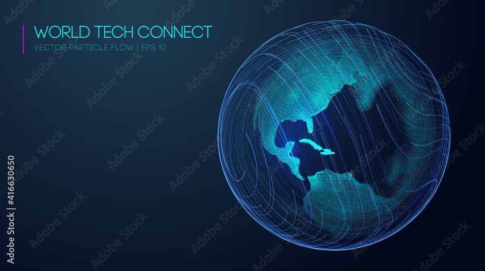 Poster future technology. computer world connectivity structure analysis. internet network and science, tec