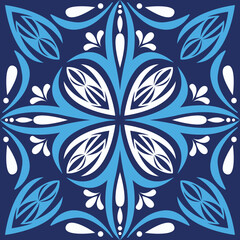 blue and white art italian ceramic background
