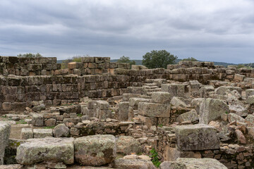 Fototapeta na wymiar Idanha a celha ancient archaelogic ruins near the church cathedral, in Portugal