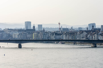 Rhein, Basel, St. Johanniter Brücke, Schweiz