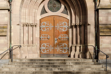 Porte, Matthäuskirch, Matthhäusplatz, Müllheimerstrasse, Basel, Schweiz