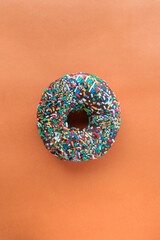 Donuts with sprinkles isolated on background