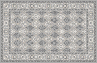 Carpet bathmat and Rug Boho Style ethnic design pattern with distressed texture and effect
- 416633895