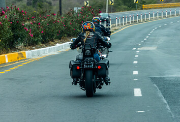 motorcycles on the highway