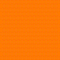 St. Patricks day pattern polka dots. Template background in green and orange polka dots . Seamless fabric texture. Vector illustration