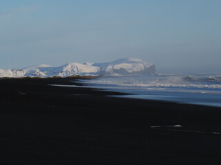 The black beach in south Iceland
