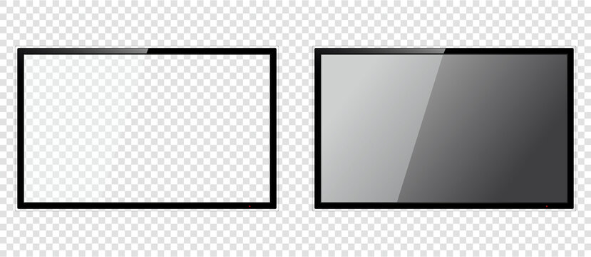 Empty TV frame isolated on transparent background