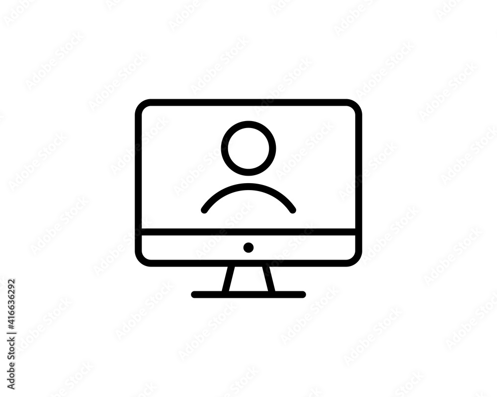 Poster training icon. simple element illustration. online training symbol design from elearning collection.
