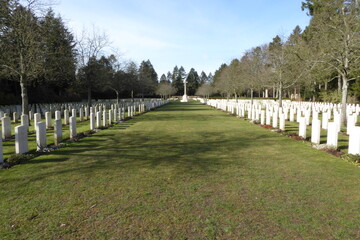 Commonwealth Ehrenfriedhof auf dem Kölner Südfriedhof. Kriegsgräber aus dem zweiten Weltkrieg....