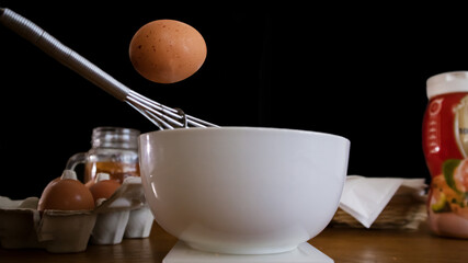 cup of coffee and eggs