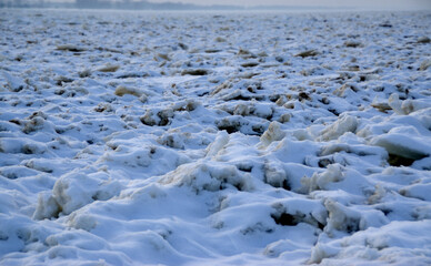 Ice floe field in arctic