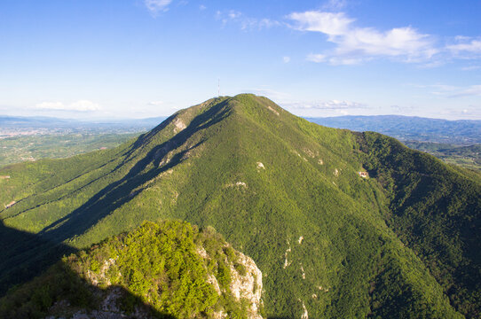 View of Mount Ovčar, from Mount Kablar. The beautiful nature of western Serbia.