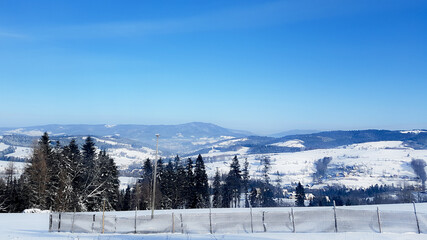 Panorama górska zimą