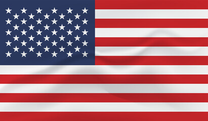 Fototapeta premium American flag. Grunge old flag USA isolated white background.