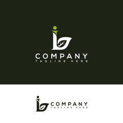 Initial I IB BI B beatutyful herbal medicine healthy balance through modern logo vector. It will be suitable for Spa, green, nature, growth and herbal related Brand or company.