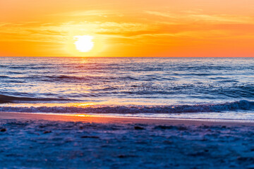 sunset over the sea