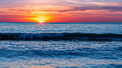 sunset over the sea