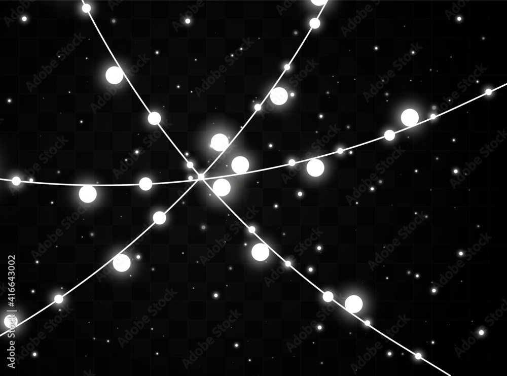 Wall mural dust white. white sparks and golden stars shine with special light. vector sparkles on a transparent