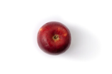 one red apple isolated on white background