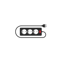 extension cord simple vector icon illustration