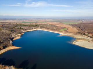 Fototapeta na wymiar Aerial view of The Forty Springs Reservoir, Bulgaria