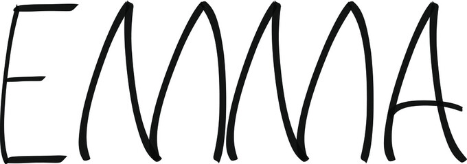 Fototapeta premium Emma name - handwritten calligraphy for design