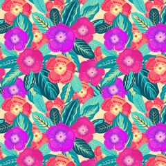 Vinca Flowers Pattern