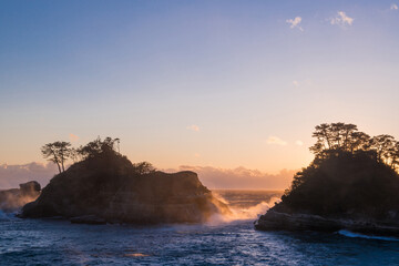 Amanhecer e por do sol.