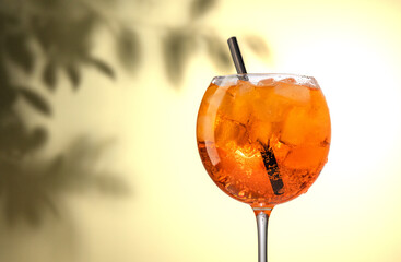 glass of orange cocktail
