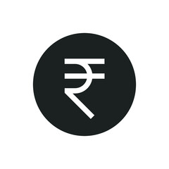 Rupee glyph icon. Simple solid style, rupee symbol. Bank, money cash business concept. Vector illustration isolated on white background. EPS 10.