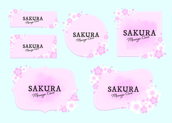 Fototapeta na wymiar 桜 SAKURA メッセージカード