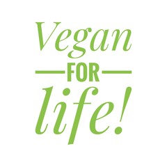 Fototapeta premium ''Vegan for life'' Lettering