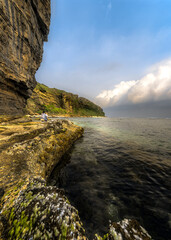 rocky coast of the sea
