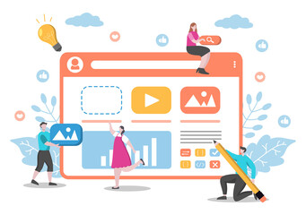 Web Development Flat Illustrations for Websites, Programming, Marketing Materials, Business Presentations, Online Advertising and Mobile Applications