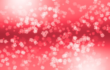 Bokeh Background with red pink and white  colour on four leaf clovers pattern, Background concep.