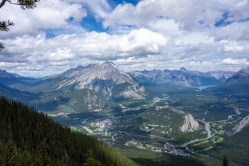 Refreshing and Mind Blowing Scenery of Rocky Mountain : River, Lake, Mountain, Snow, Sky 
