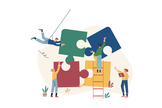 Connecting puzzle elements to start a new business