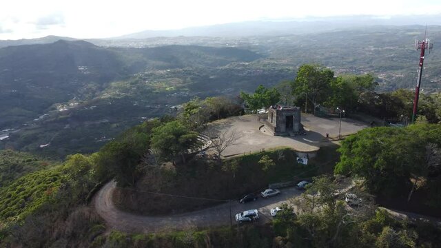 view from the top of the mountain of Costa Rica 